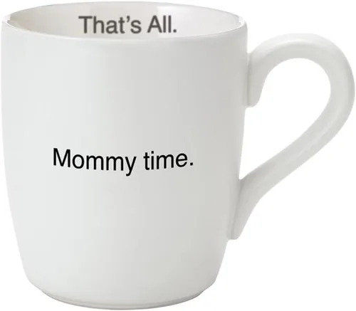 Vista 3 de Santa Barbara Design Studio Taza de café con texto en inglés "That's All", de cerámica, color blanco y rosa, 16 onzas, borde apagado Momento de mamá