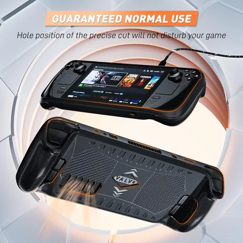 Vista 2 de FUNDIARY Carcasa protectora de TPU gruesa para cubierta de vapor, funda antideslizante con mango de textura compatible con cubierta de vapor