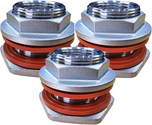 Vista 12 de MiniBrew Mamparo sin soldadura NPT EZ de 1 pulgada con juntas EPDM para elaboración casera (paquete de 3)