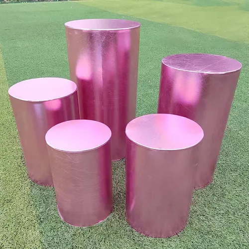Vista 16 de Fundas de soporte de cilindro de fiesta para soportes de pedestal de cilindro de metal, cubierta de pedestal de cilindro elástico bronceador