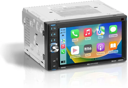 Vista 9 de BOSS Audio Systems BVCP9700A - Estéreo para automóvil - Apple CarPlay, Android Auto, doble Din, pantalla táctil de 7 pulgadas, Bluetooth, sin