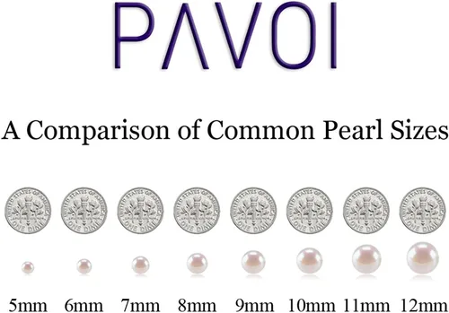 Vista 3 de PAVOI Collar redondo de plata de ley con perlas de concha de imitación blanca Gargantilla de perlas Joyería para mujer