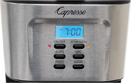 Vista 3 de Capresso 12-Cup Coffee Maker with Glass Carafe, Stainless and Black 416.05