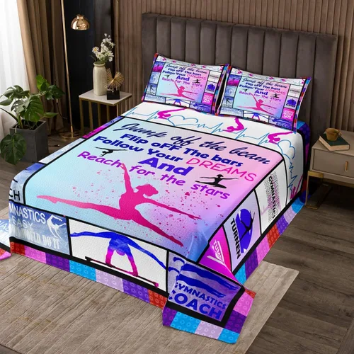 Vista 16 de Juego de colcha con temática de caballito de mar con temática de criaturas oceánicas para niños, niñas, adolescentes, decoración de habitación de un