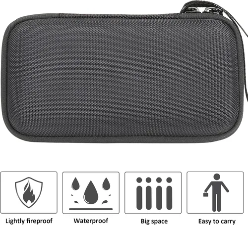 Vista 7 de khanka Funda de viaje rígida de repuesto para banco de energía Anker 347 (PowerCore 40K), batería de 40,000 mAh, solo funda (negro)