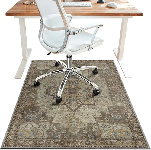 Vista 53 de Tapete para silla de oficina de 30 x 48 pulgadas para suelo de baldosas de madera dura, protector de alfombra debajo del escritorio para silla