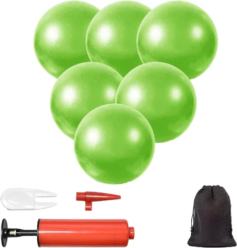 Vista 13 de Mini Yoga Balls 9 Inch Exercise Pilates Therapy Balance Micropore Ball Barre Equipment for Home Stability Training Physical Core Training