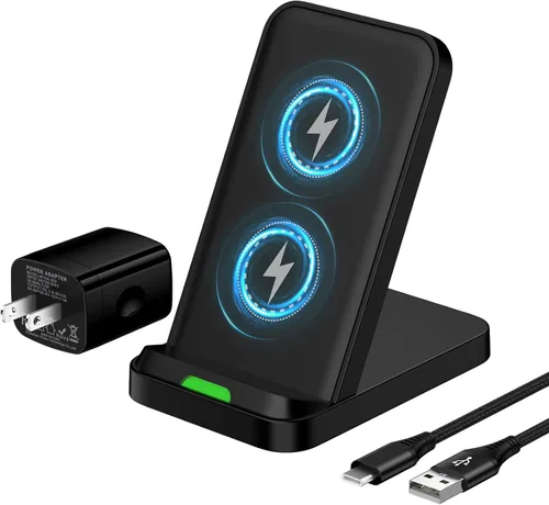 Cargador inalámbrico para Samsung Soporte de carga rápida para Galaxy S26Ultra/S25 Plus/S24FE/S23/S22/S21, soporte de cargador de teléfono