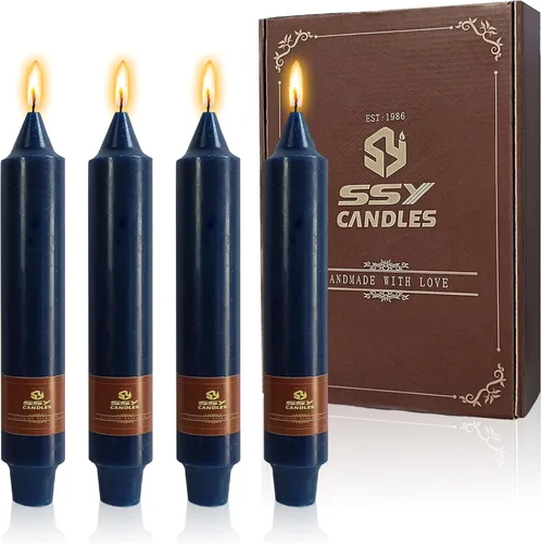 Vista 81 de Velas de hechizo blanco de 5 pulgadas, velas cortas cónicas de vigilia, velas de campanilla, 4 unidades para oración y meditación de fe religiosa