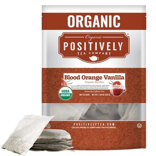 Vista 91 de Organic Positively Tea Company, Bolsas de té herbal de hibisco, 100 unidades, bolsas de té ecológicas, sin OGM