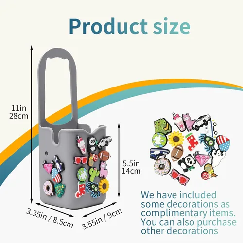 Vista 5 de Soporte de silicona para cochecito – Decorativo, almacenamiento versátil, soporte universal para tazas, se adapta a sillas de ruedas, carritos