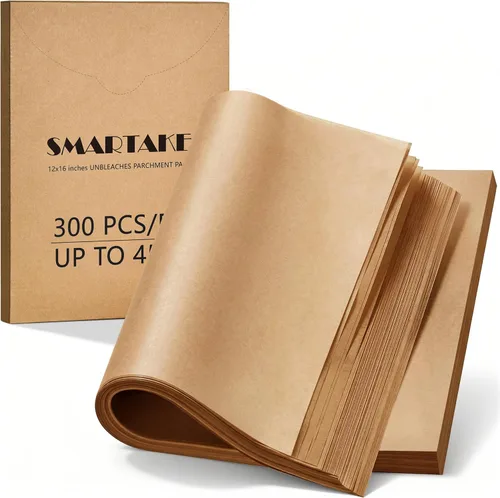 Vista 11 de SMARTAKE 400 hojas de papel pergamino para hornear, 9 x 13 pulgadas, antiadherente, precortado, para hornear, asar a la parrilla, freidora de aire