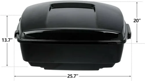 TCT-MOTORPARTS Black King Tour Pack - Almohadilla para maletero con placa de montaje para Harley Tour Pack Road Glide, Road King, Street Glide,