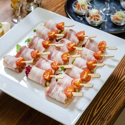 Vista 7 de Minisland Premium 3.5 Pulgadas Cuadradas Mini Palillos de Bambú Pequeños para Aperitivos, Kabobs de Fruta, Sándwiches, Cóctel, Fiesta, Palos