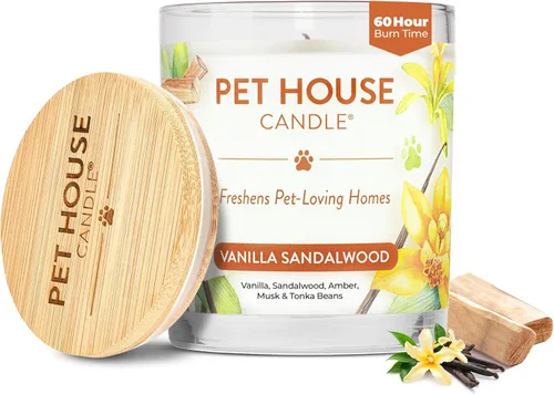 One Fur All, Pet House - Vela 100 % cera de soja, eliminador de olores de mascotas para el hogar, velas aromáticas, no tóxicas y ecológicas (paquete