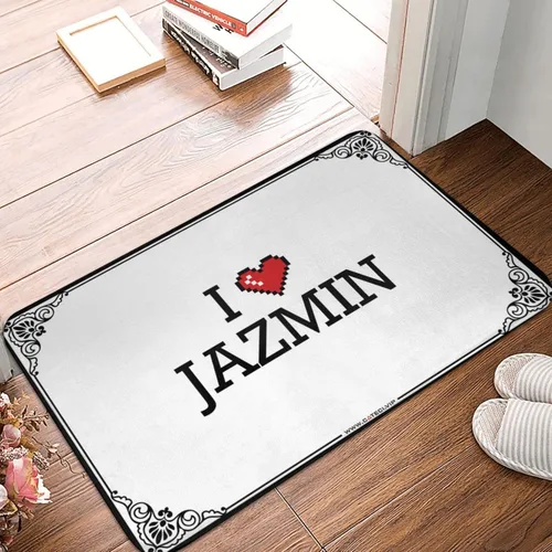Indoor Front Door Mat I Love Jazmin Doormat Teens Stuff Door Mats Indoor Entrance (Color : Colour, Size : 40X60CM)