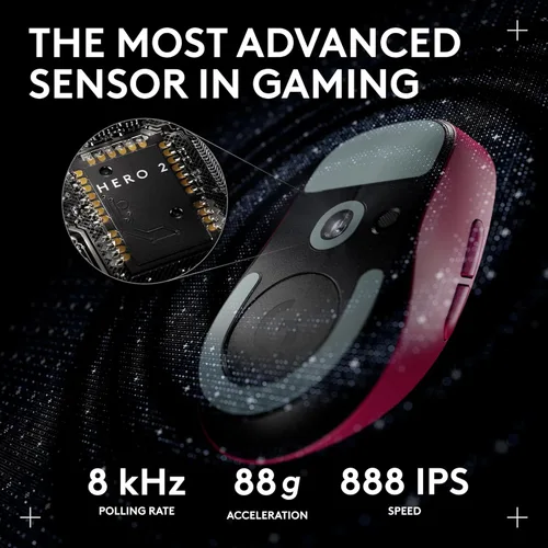Vista 4 de Logitech G PRO X Superlight 2 Ratón Inalámbrico para Juegos, 60g Pro-Grade con 5 Botones Programables, Sensor de 44k DPI, Tasa de Reporte de 8kHz