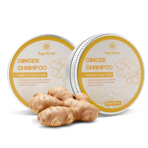 Barra de champú de jengibre para cabello fino, 1.92 onzas, equilibra la humedad, nutre la piel (paquete de 2)
