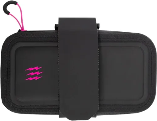 Muc-Off Bolsa de sillín negra - Bolsa de bicicleta y accesorios de ciclismo para almacenar artículos esenciales de paseo - Almacenamiento de