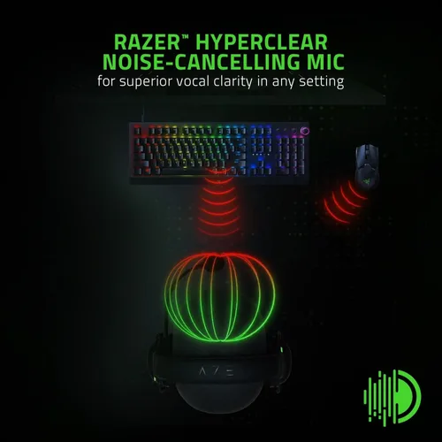 Vista 3 de Razer BlackShark V2 X Auriculares para juegos sonido envolvente 7.1, controladores de 1.97 pulgadas, almohadilla de espuma viscoelástica