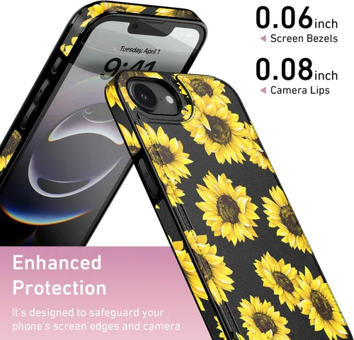 Vista 1164 de LETO para iPhone 15 Pro Funda tipo cartera - Tapa tipo folio con patada - Diseños de moda - Tarjetero - Funda protectora para mujeres y niñas - 6.1