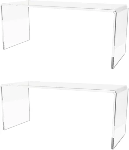 Vista 26 de Marketing Holders Soporte de exhibición de acrílico cuadrado transparente de 8 pulgadas para encimera de plexiglás decorativo, sin plataforma