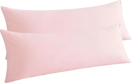 Vista 29 de NTBAY Juego de 2 fundas de almohada corporales, paquete de 2 fundas de almohada de microfibra cepillada de 20 x 54 pulgadas, suaves, resistentes a