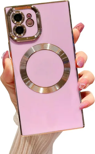 Vista 136 de Owncase Funda Magnética para iPhone 11, (Compatible con MagSafe) (Protección Completa de Lente de Cámara) (Esquinas Reforzadas) Funda Parachoques