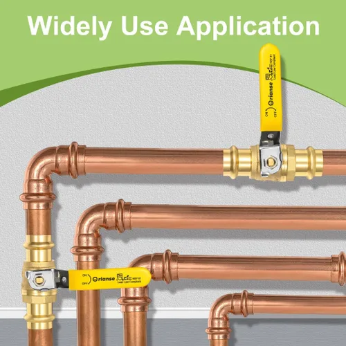 Vista 9 de Paquete de 15 Pro ORIANSE Accesorios de Cobre Propress para Fontanería de Servicio Pesado de 1/2