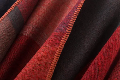 Vista 156 de Urban CoCo Poncho de colores para mujer, chal con frente abierto, color en bloques