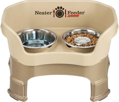 Vista 28 de Neater Feeder Deluxe - Tazones elevados para perros grandes a prueba de desorden – Fabricado en Estados Unidos – Soporte elevado para comida