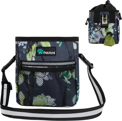 Vista 10 de Bolsa para golosinas para perros PetAmi, bolsa para golosinas para mascotas para entrenamiento, bolsa para caminar para perros, soporte para bolsa
