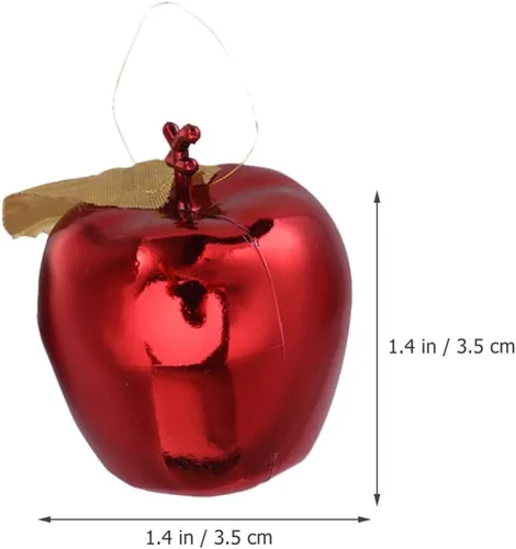 Vista 2 de 12PCS Christmas Tree Ornaments Apples Mini Christmas Tree Baubles Apples Hanging Ornaments Party Decoration Supplies