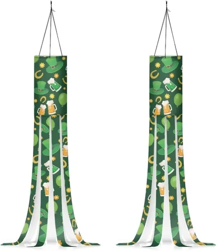 Vista 23 de Jeiento 250 Years of American Pride Windsock Flag 2 Pack,40Inch Independence Day Windsock Flag Holiday Party Decoration Hanging Wind Socks for