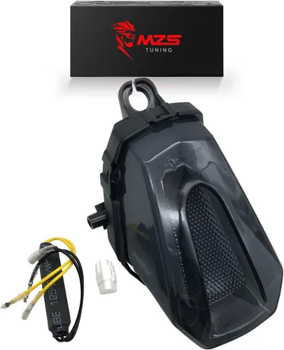 Vista 14 de MZS Luz trasera para motocicleta, LED con señal de giro integrada, lente de humo intermitente compatible con YZF R1 2009-2014