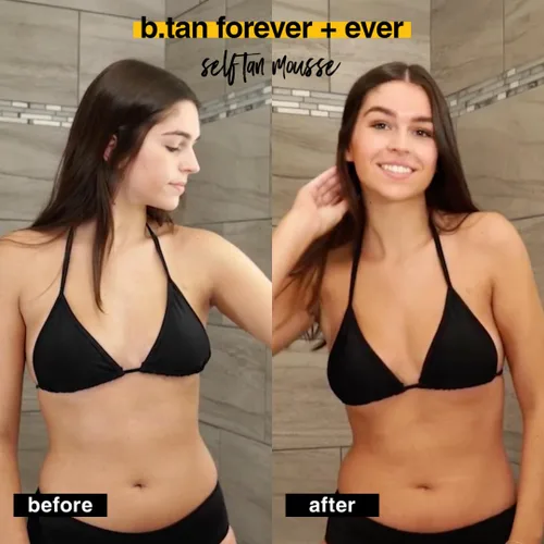 Vista 5 de b.tan Mousse autobronceador de larga duración Forever & Ever – Dura hasta 11 días, bronceado sin sol rápido en 1 hora, espuma de bronceado exprés