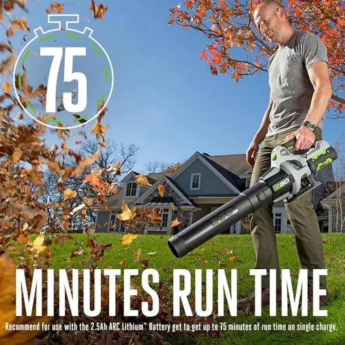 Vista 7 de Soplador eléctrico inalámbrico, con iones de litio, 110 MPH 530 CFM, de velocidad variable, Turbo, 56 voltios