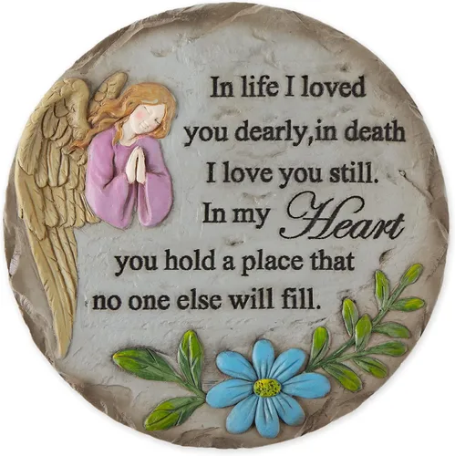 Vista 9 de DII Colección Memorial Stepping Stone, cemento, difícil de perder, 9.75 pulgadas de diámetro