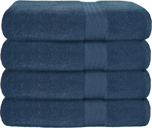 Vista 27 de GLAMBURG Sábana de baño de algodón extra grande premium de 700 GSM 35x70 - 100% algodón peinado - Calidad de hotel y spa de lujo - Duradera