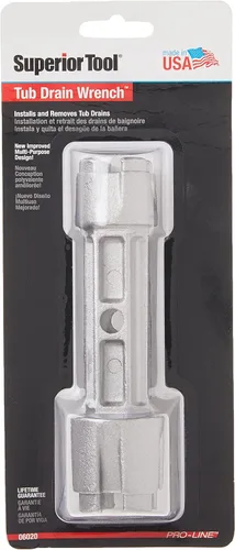 Vista 4 de Superior Tool - 06020 llave tubo de drenaje (llave mancuerna) llave de drenaje de dos extremos que se adapta a llaves de carraca 3/8 o 1/2 pulgadas
