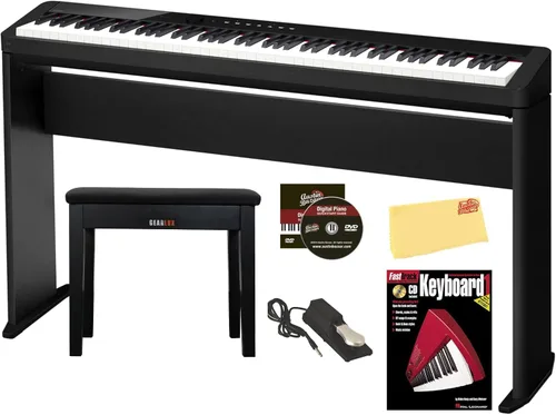 Vista 18 de Casio PX-S1100 Privia - Piano digital - Paquete negro con soporte de muebles CS-68, sistema de tres pedales SP-34, banco de muebles, libro
