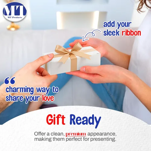 Vista 5 de MT Products Caja de regalo de dulces y chocolate, 20 piezas, caja de dulce de azúcar blanca extra pequeña, tamaño de 5 x 2 1/4 x 1 1/4