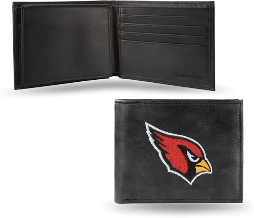 Vista 26 de Rico Industries Billetera de cuero bordada para hombre de la NFL