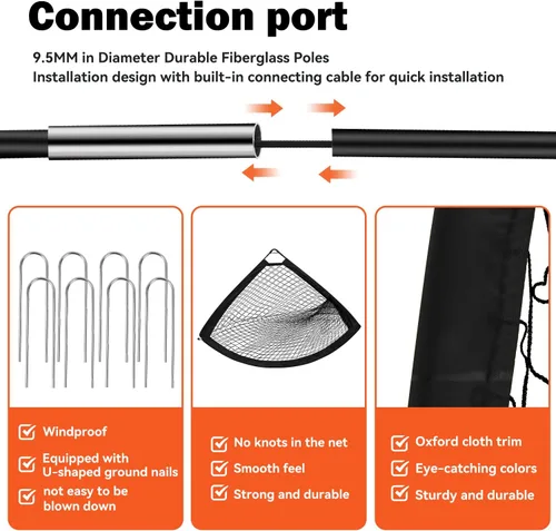Vista 4 de Portable Pop Up Soccer Goal - 6x4ft Backyard Training Equipment with Soccer Ball, Scoring Target Cloth, and Conesl,Fencing Training