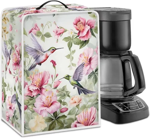 Vista 39 de DISNIMO Cubierta antipolvo para cafetera de mariposa azul, fundas para máquina de hacer café de cocina con mango superior, cubierta