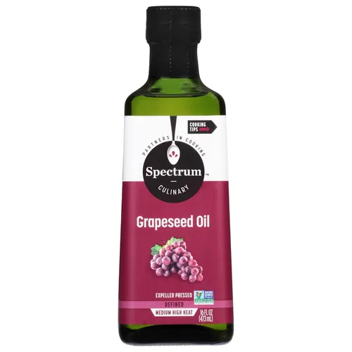 Spectrum Culinary, aceite de semilla de uva, refinado, 16 onzas (paquete de 12)