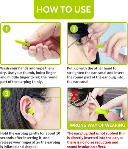 Vista 9 de Lysian - Tapones de espuma para los oídos (60 pares) y tapones para los oídos de silicona, 5 pares