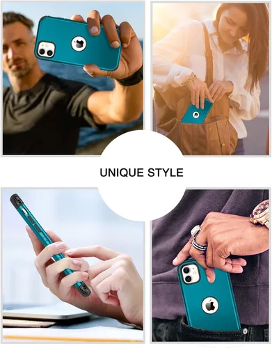 Vista 7 de BENTOBEN Funda para iPhone 11, funda para teléfono iPhone 11, resistente 2 en 1, protección completa rugosa a prueba de golpes, híbrida parachoques