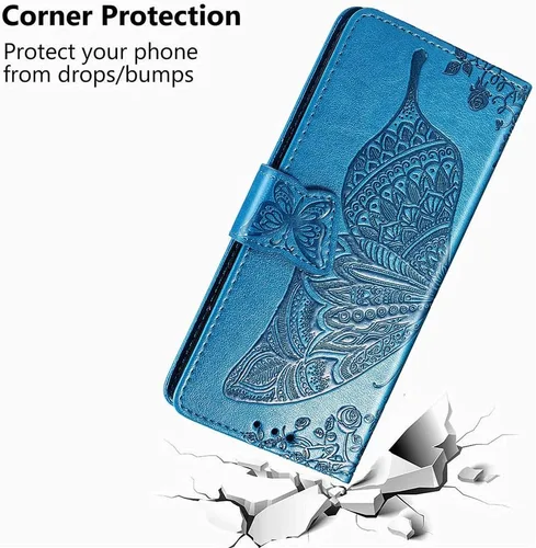 Vista 6 de MEUPZZK Funda tipo cartera para Samsung Galaxy A32 5G, funda tipo cartera para Samsung A32 5G, piel sintética de alta calidad, con diseño