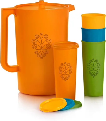 Vista 12 de Tupperware Heritage - Jarra de 1 galón en menta, apta para lavavajillas y sin BPA